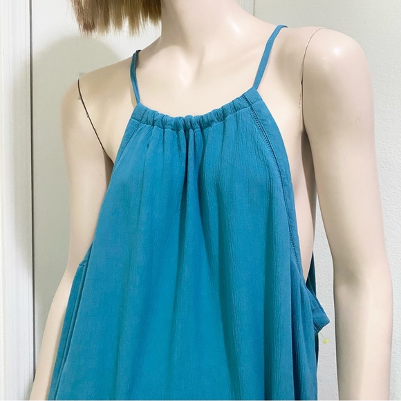 SO High Neck Crochet Trim Babydoll Teal Dress Women’s Plus Size 2X NWT $42 - Picture 4 of 14